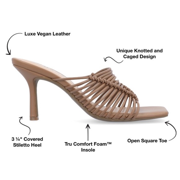 Journee Collection Womens Saskia Tru Comfort Foam Open Toe Heels size 9.5 - Picture 11 of 12